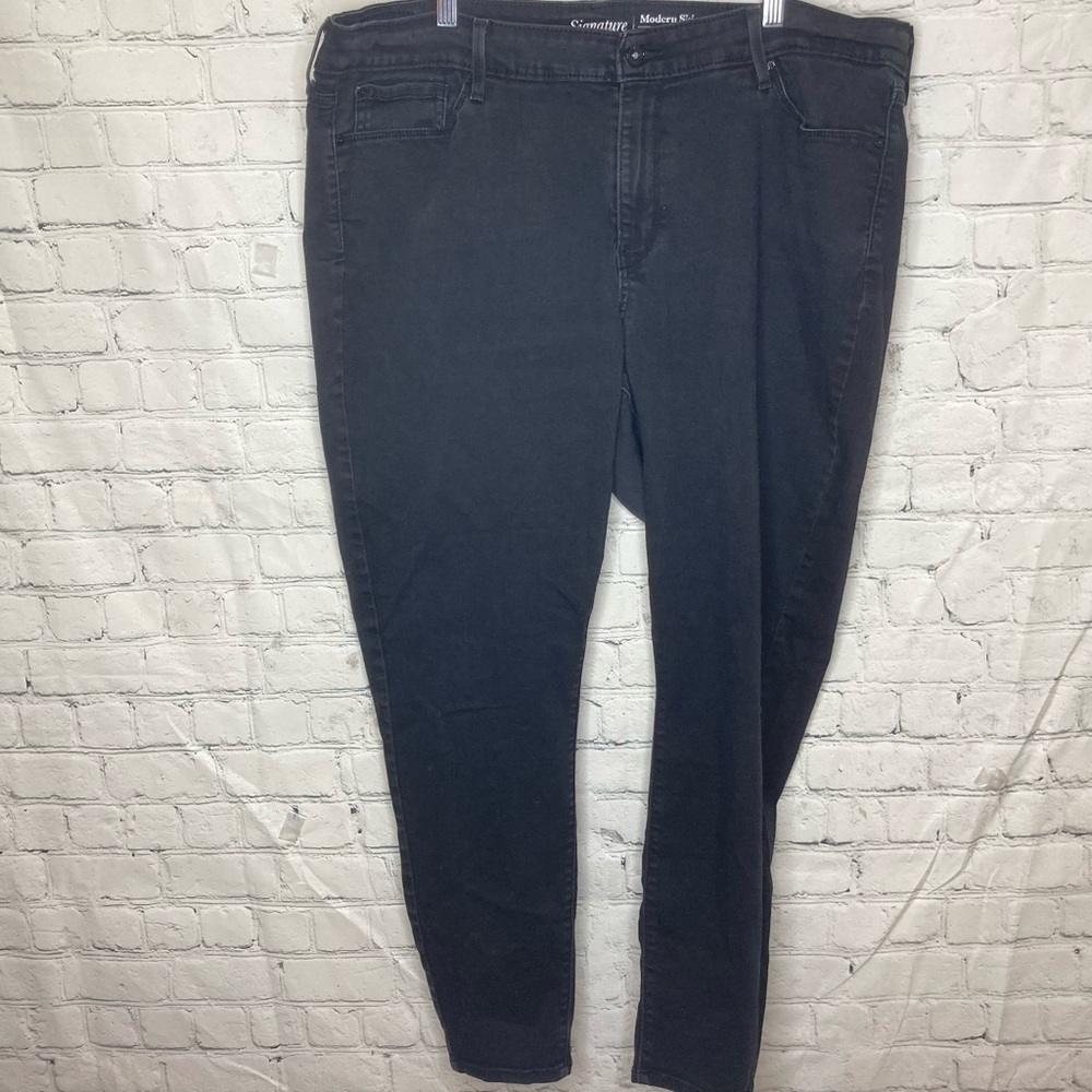 Signature by Levi's black modern skinny fit jeans